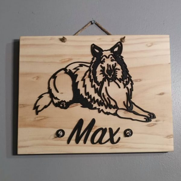 Cuadro decorativo personalizado para correa de perro